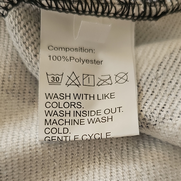 Women's Geo Black and White Colorblock Hooded Open Jacket XL - Picture 12 of 12